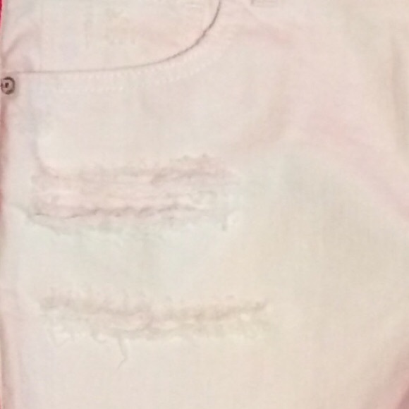 NWT $48 ELSE Distressed Destroyed Denim Shorts 2.5” Inseam Factory Cut-Off WHITE - Picture 5 of 9